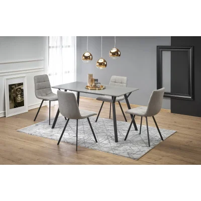 BARLOG TABLE, TOP - LIGHT GRAY, LEGS - BLACK